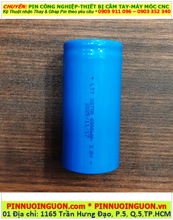 Pin 32700-6000mAh LifeP04 3.2v, Pin sạc 3.2v Lithium Iron Phosphate (LiFePO₄) LTT 32700-6000mAh/MẪU MỚI